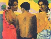 Paul Gauguin Three Tahitians Sweden oil painting reproduction